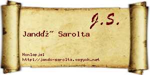 Jandó Sarolta névjegykártya