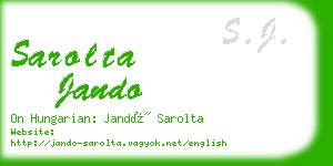 sarolta jando business card